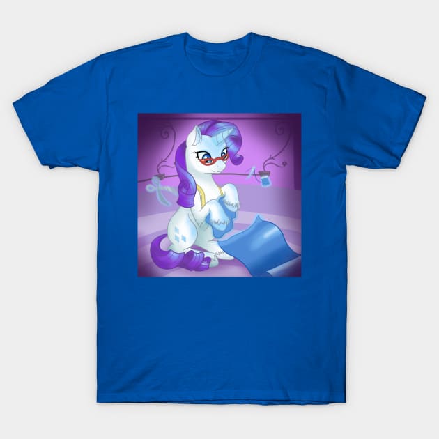 Rarity Sewing T-Shirt by ThatCatObsessedDemon